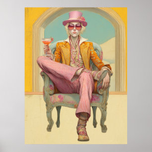 Affiche *~* FD2 Stylish Eclectique Boho MAN Cocktail 26