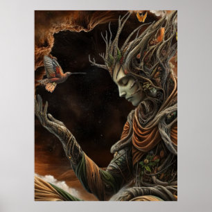 Affiche *~* FD3 29 Homme Mystique Gardien de la Terre Humm