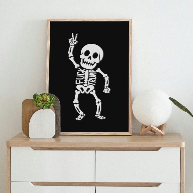 Affiche FDT Trump Funny Anti Trump Skeleton (Créateur téléchargé)