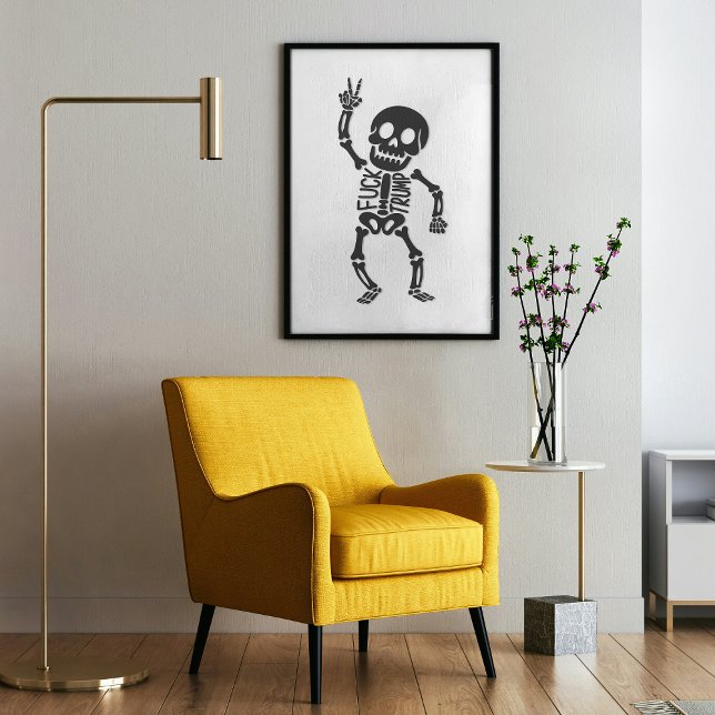 Affiche FDT Trump Funny Anti Trump Skeleton (Créateur téléchargé)