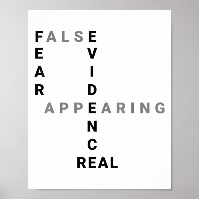 Affiche Fear False Evidence Appearing Real Motivational  (Devant)