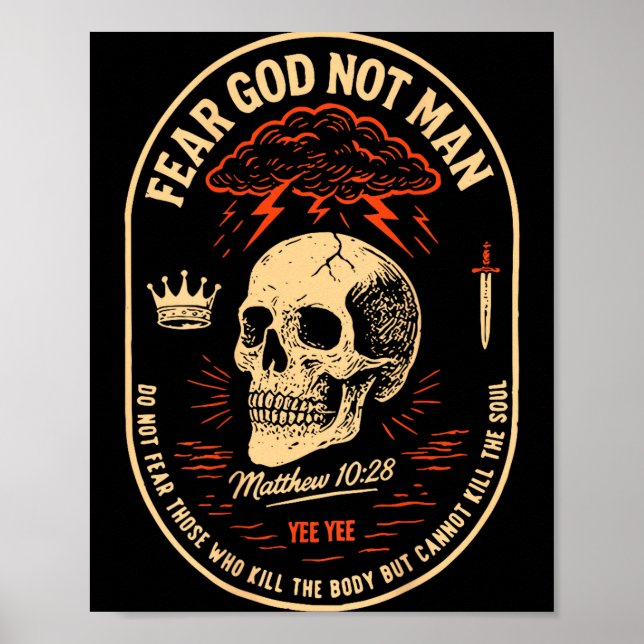 Affiche Fear God Not Mean Do Not Fear Those Kill The Body  (Devant)