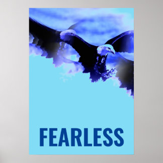 Affiche Fearless Bald Eagle Motivational Courage Artwork