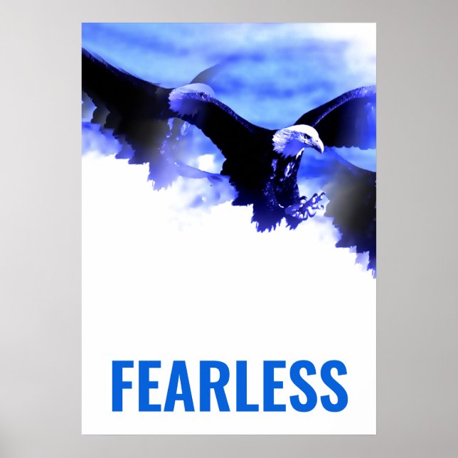 Affiche Fearless Bald Eagle Motivational Courage Artwork (Devant)