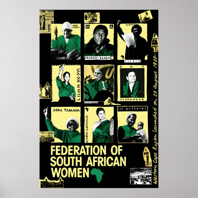 Affiche Fédération d'affiche politique d'Afrique du Sud de (Devant)
