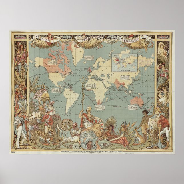 Affiche Fédération impériale 1886 | Walter Crane (Devant)