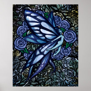 Affiche Fée bleue Rose Blue Rose Fae