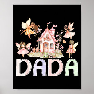Affiche Fée Dada Magique Fleurie Anniversaire Fille Conte