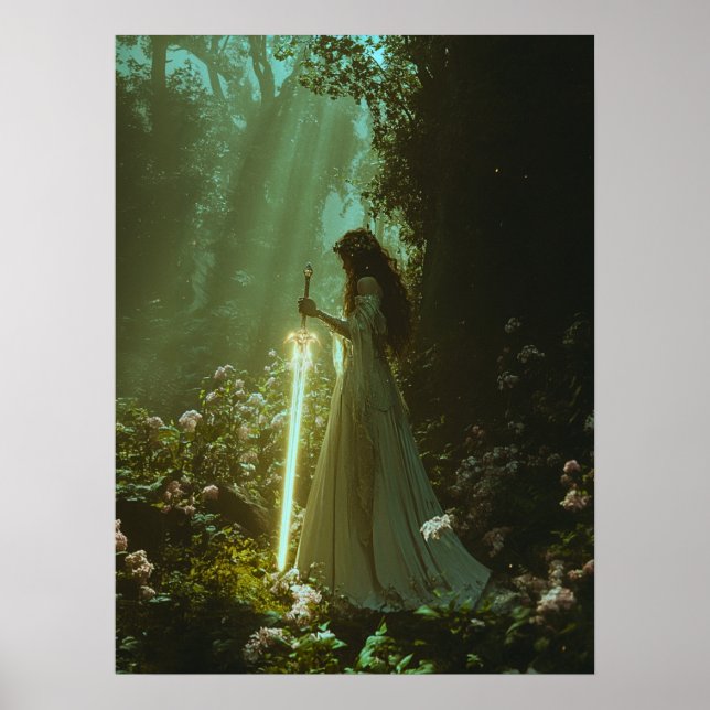 Affiche Fée dans une forêt magique (Devant)