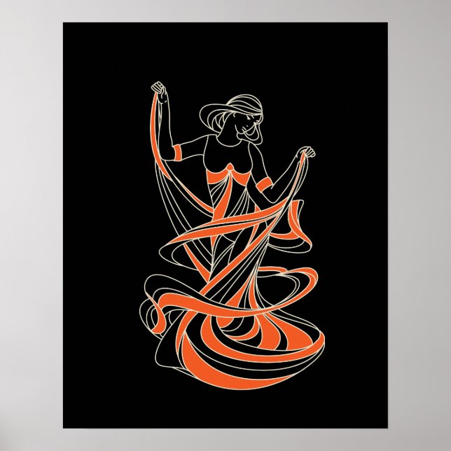 Affiche fée dansante fille (Devant)