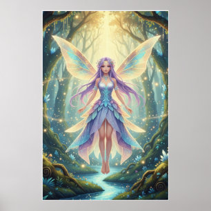 Affiche Fée de la forêt enchantée Art de fantasy magique