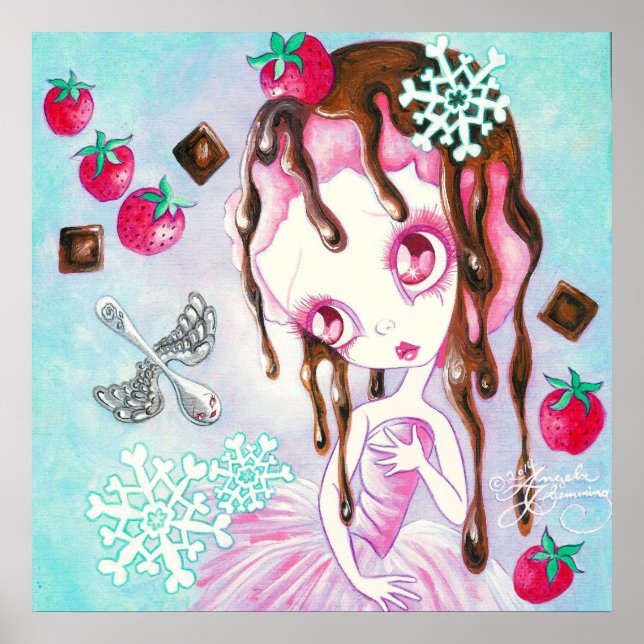 Affiche Fée de la glace au chocolat et à la fraise (Devant)