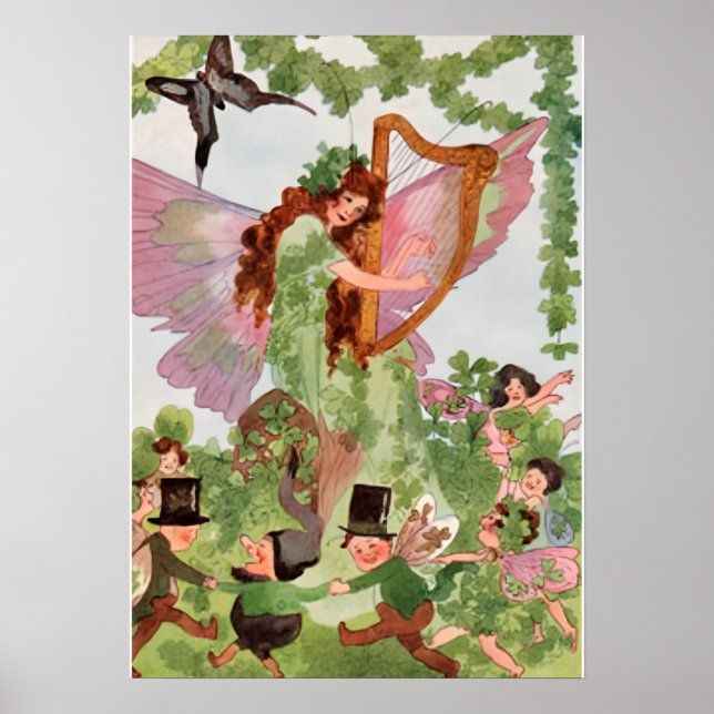 Affiche Fée de la musique jouant de la musique (Devant)