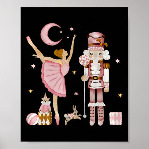 Affiche Fée de la prune en sucre rose rétro Casse-Noisette
