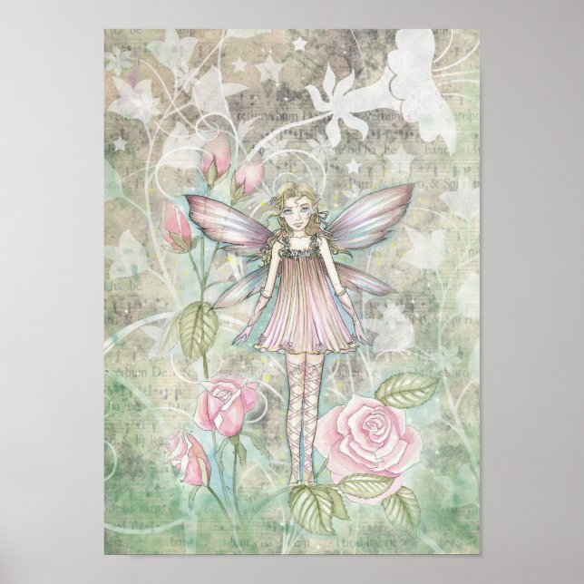 Affiche Fée de la rose rose sucrée (Devant)