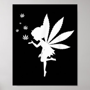 Affiche Fée de mauvaises herbes Imaginaire feuille Stoner