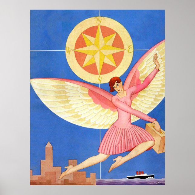 Affiche Fée de ville vintage (Devant)