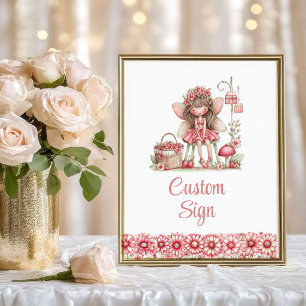 Affiche Fée Mignonne Capriceuse Rouge aux Joues Floral 1er