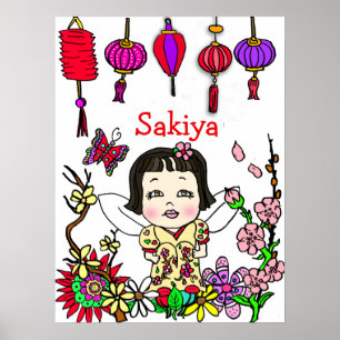 Affiche Fée personnalisée aimée, bénie et adorée