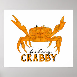 Affiche Feeling Crabby, orange crab