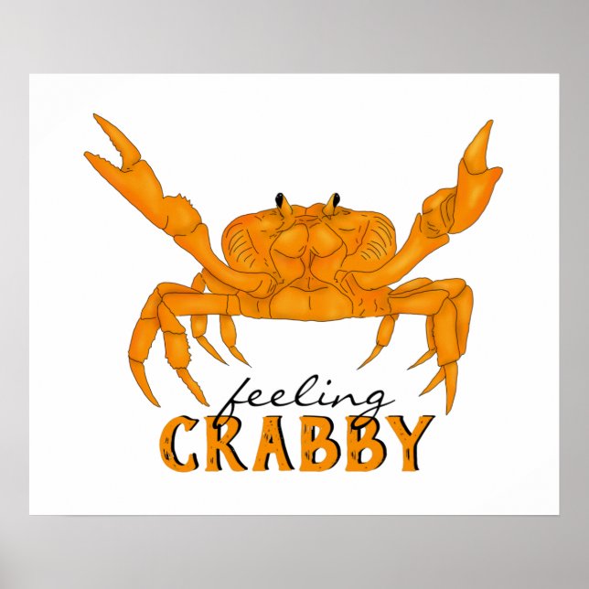 Affiche Feeling Crabby, orange crab (Devant)
