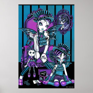 Affiche féerique magique "charmée" de couture
