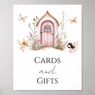 Affiche Fées roses Baby in Bloom Cartes de douche et cadea