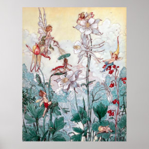 Affiche Fées vintages au jeu