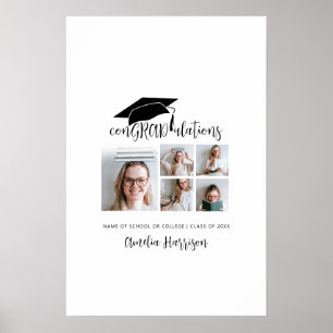 Affiche Félicitations 5 Photo Guest Graduation Signature