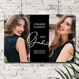 Affiche Félicitations à l'obtention du diplôme Black Moder