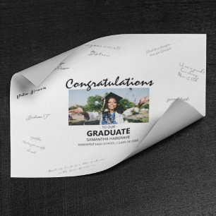 Affiche Félicitations aux diplômés Signature de l'invité