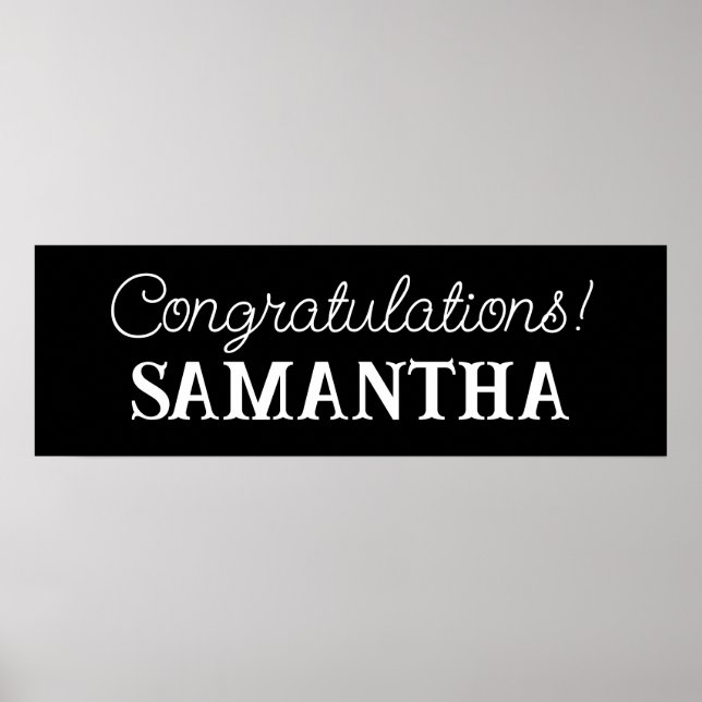 Affiche Félicitations Bannière, Parti de la graduation (Devant)