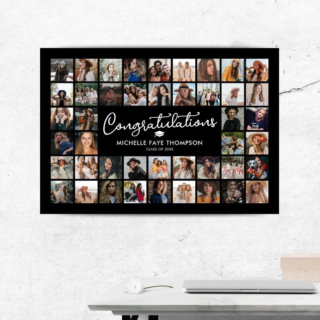 Affiche Félicitations Diplôme 44 Photo Collage (Créateur téléchargé)