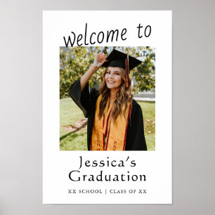Affiche Félicitations Grad Grad Graduation Party Photo Bie