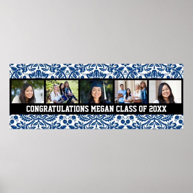 Affiche Félicitations Graduation Custom Photo Banner (Devant)