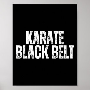 Affiche Félicitations Karate Ceinture Noire Pour Enfants F