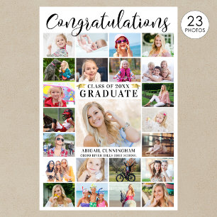 Affiche Félicitations modernes Graduate 23 Photo Collage