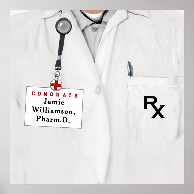 Affiche Félicitations pour la remise des diplômes de docte (Devant)