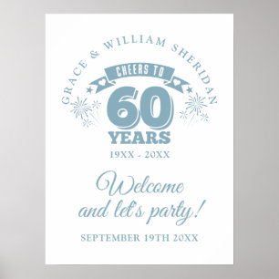 Affiche Félicitations pour les 60 ans d'anniversaire de ma
