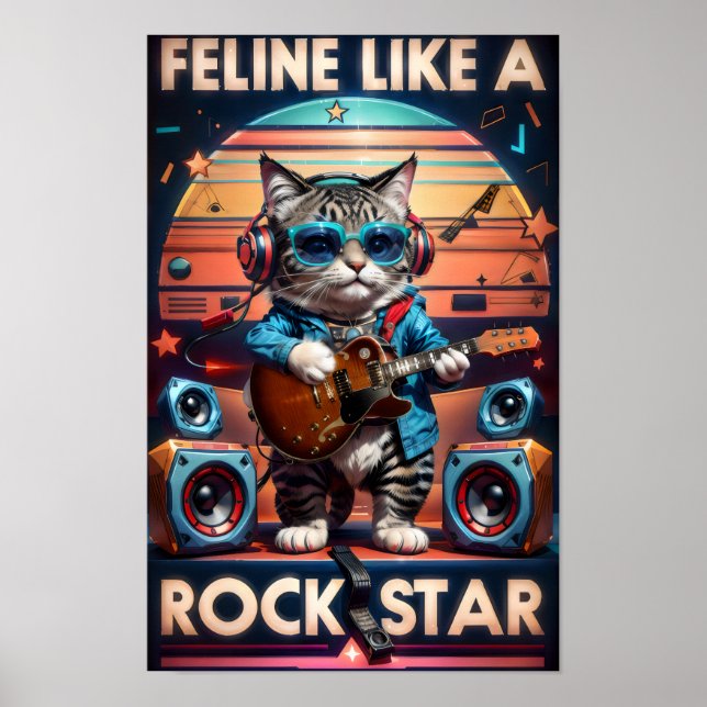 Affiche Feline comme une rock star (Devant)