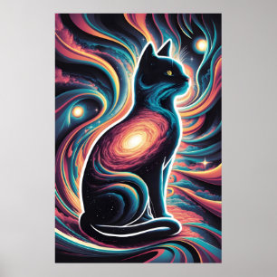 Affiche Feline Cosmos