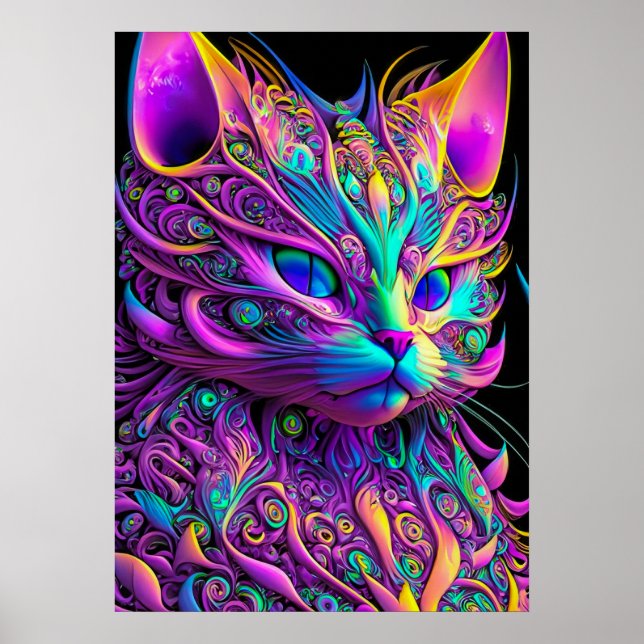 Affiche Feline Fractal Beauty 245 (Devant)