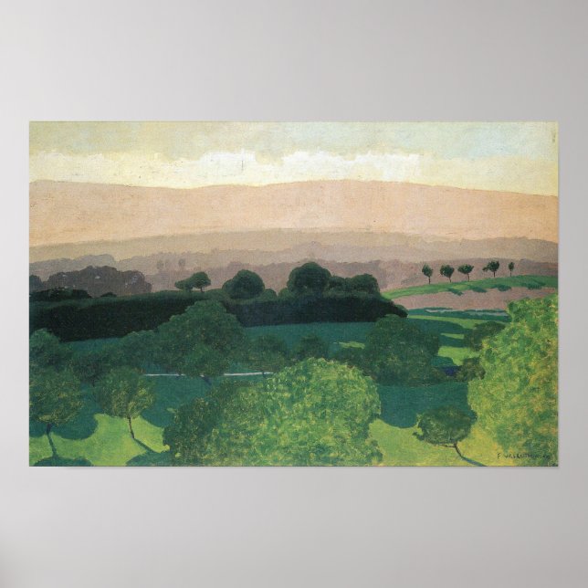 Affiche Felix Vallotton-Paysage à Romanel (Devant)