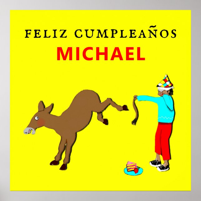 Affiche feliz cumpleanos (Devant)