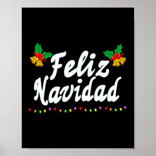 Affiche Feliz Navidad Famille de Noël Hommes Femmes Enfant