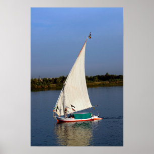 Affiche Felucca le long du Nil - Assouan, Egypte