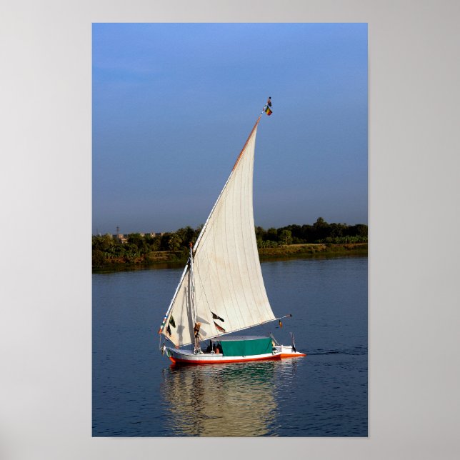 Affiche Felucca le long du Nil - Assouan, Egypte (Devant)
