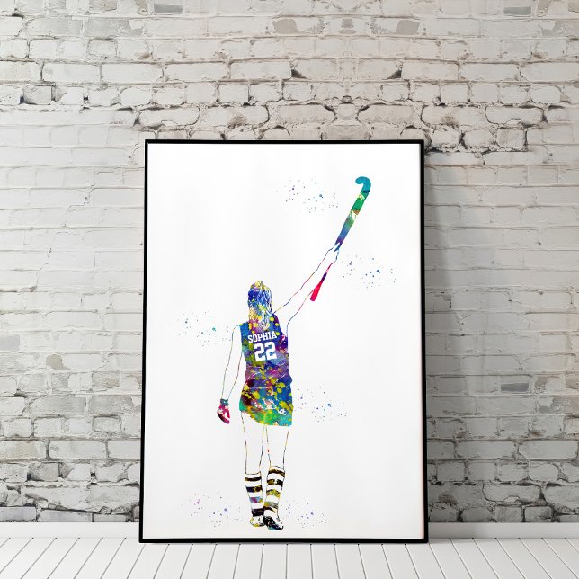 Affiche Female Field Hockey Player (Créateur téléchargé)