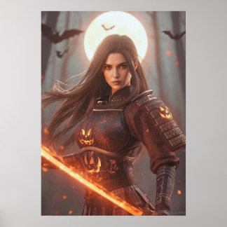 Affiche Female Samurai Warrior No.2 – Halloween Edition