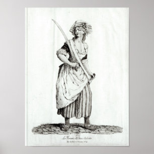 Affiche Female Sans-Culotte, 1792